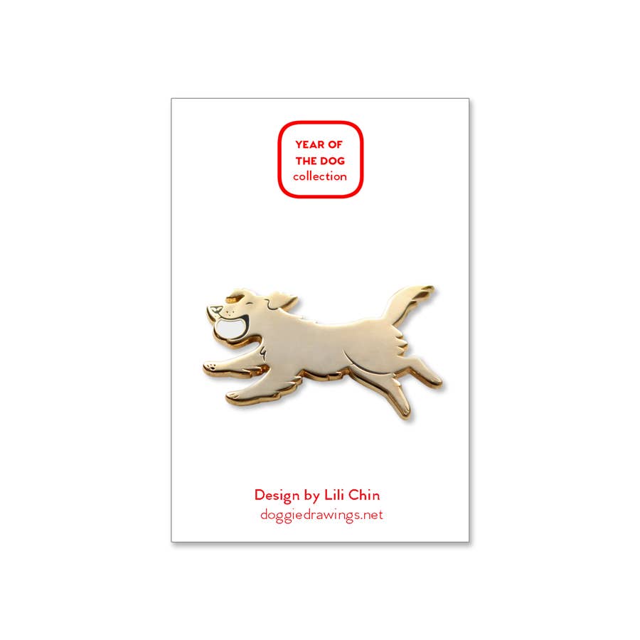 Golden Retriever Dog Enamel Pin