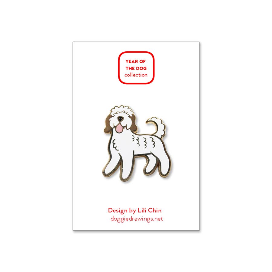 Doodle Dog Enamel Pin