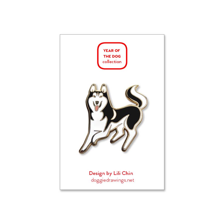 Husky Dog Enamel Pin