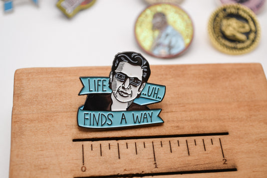 Life Uh Finds A Way Enamel Pin - Jurassic Park