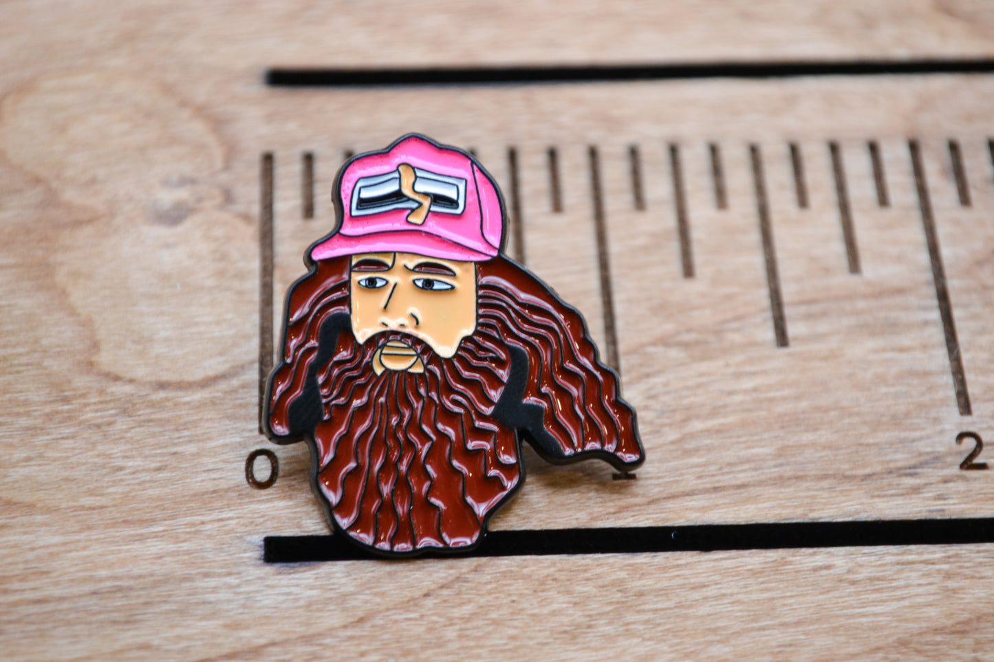Forrest Gump Running Beard Enamel Pin