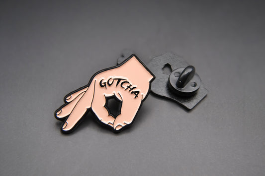 Gotcha Enamel Lapel Pin