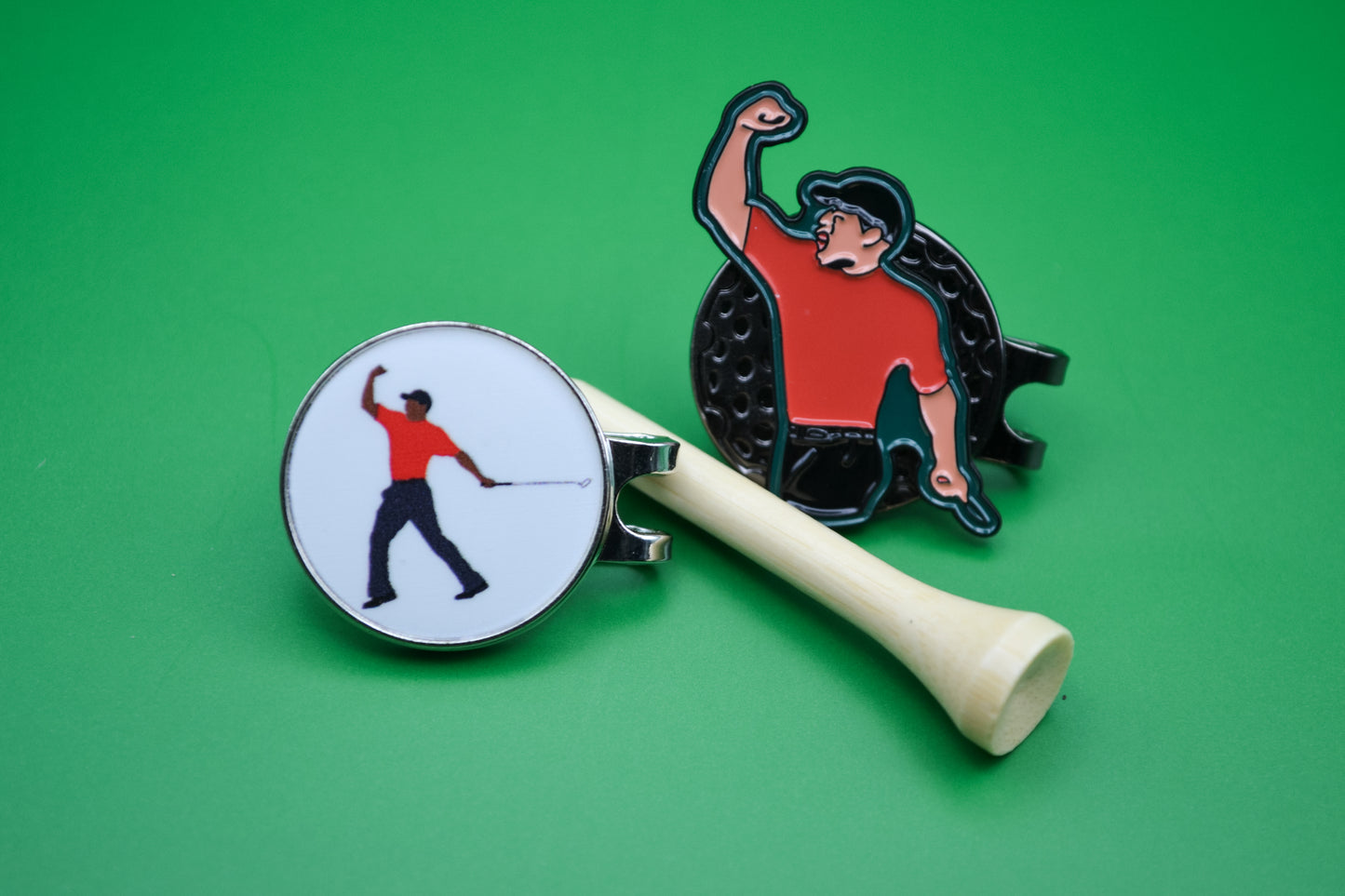 Tiger Woods Golf Ball Marker - Red Shirt - Masters