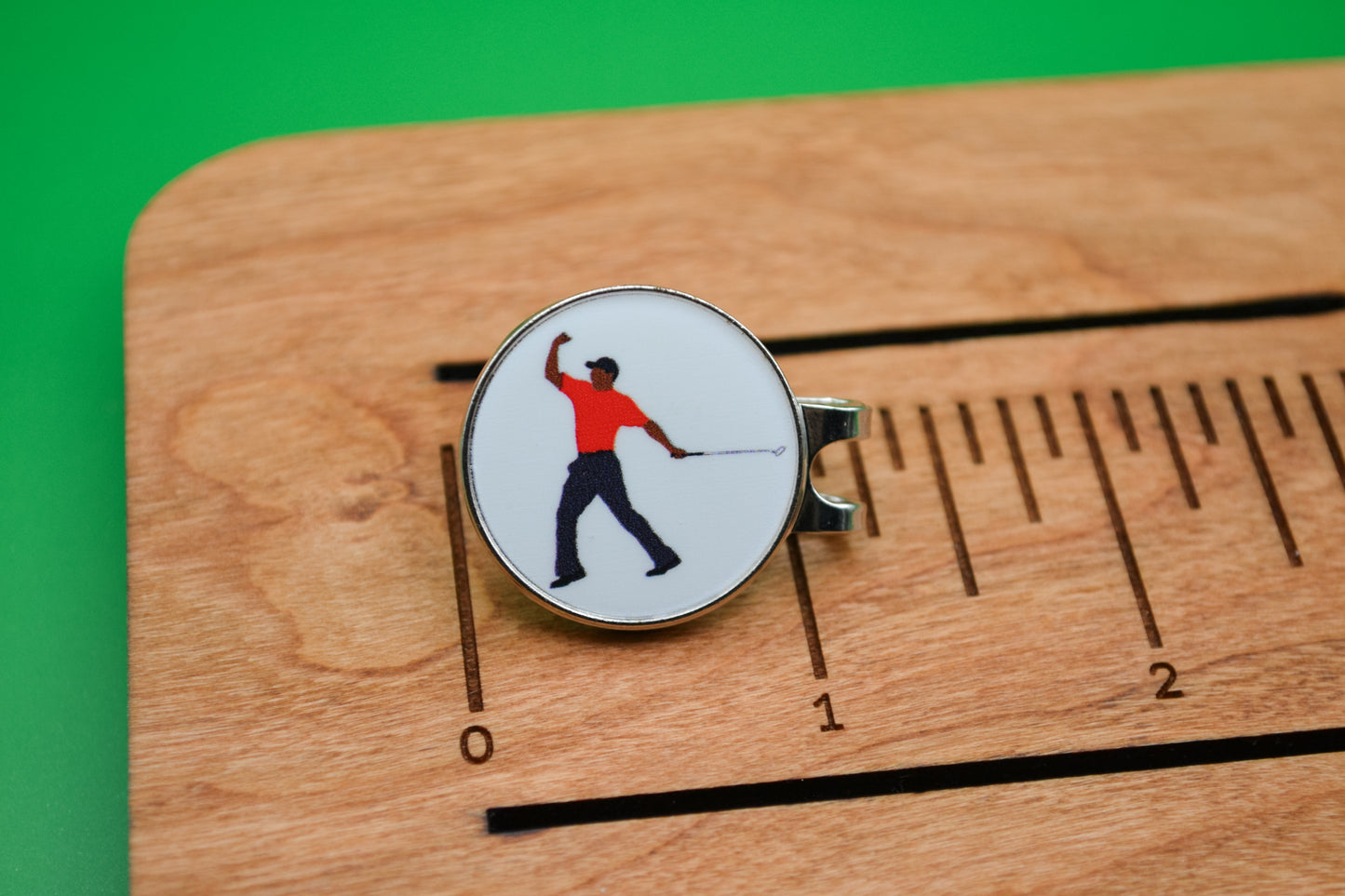 Tiger Woods Golf Ball Marker - Red Shirt - Masters