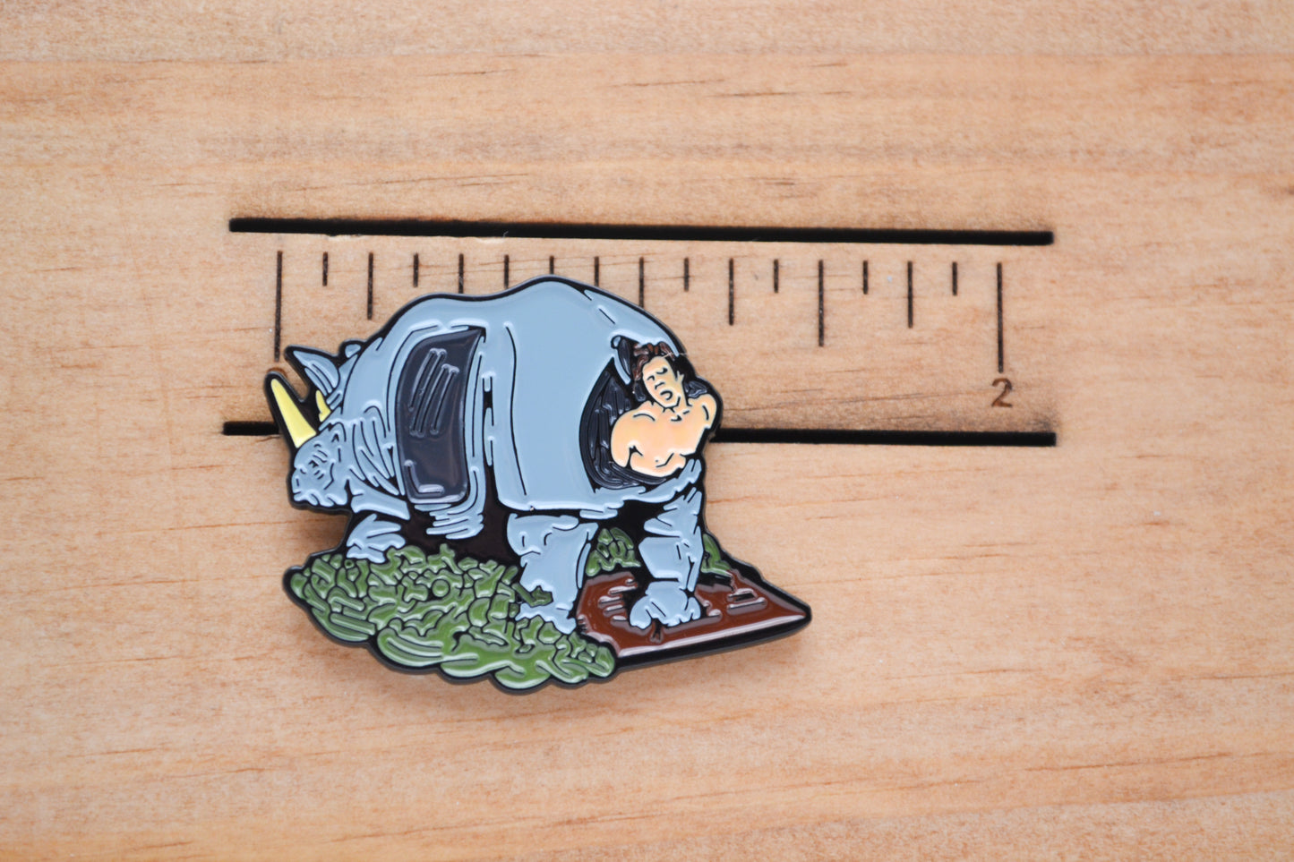 Ace Ventura Enamel Lapel Pin - When Nature Calls - Kinda Hot In These Rhinos
