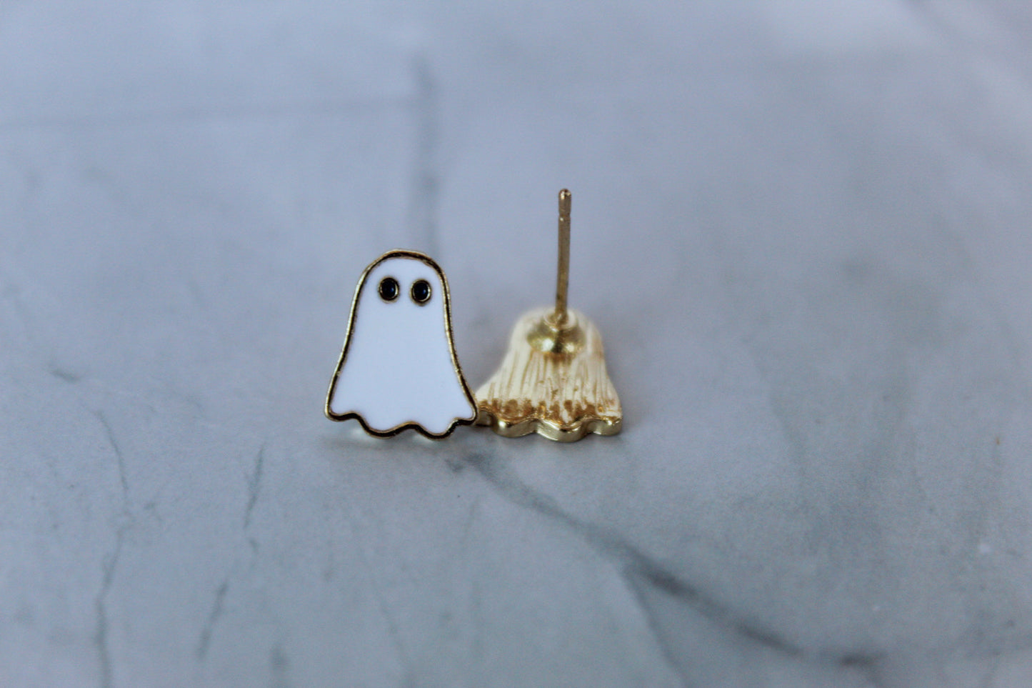 Ghost Enamel Stud Earrings