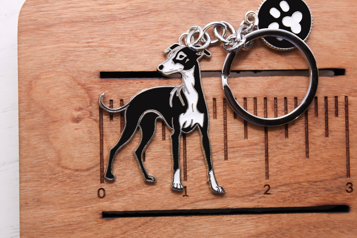 Greyhound Enamel & Metal Keychain