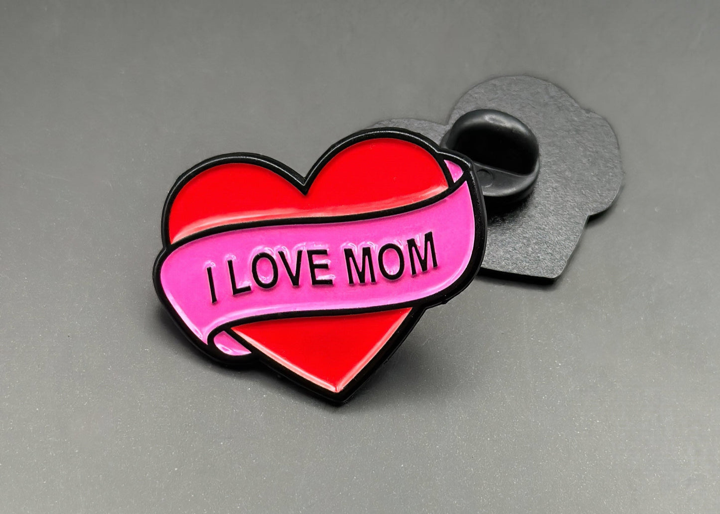 I Love Mom Heart Enamel Pin