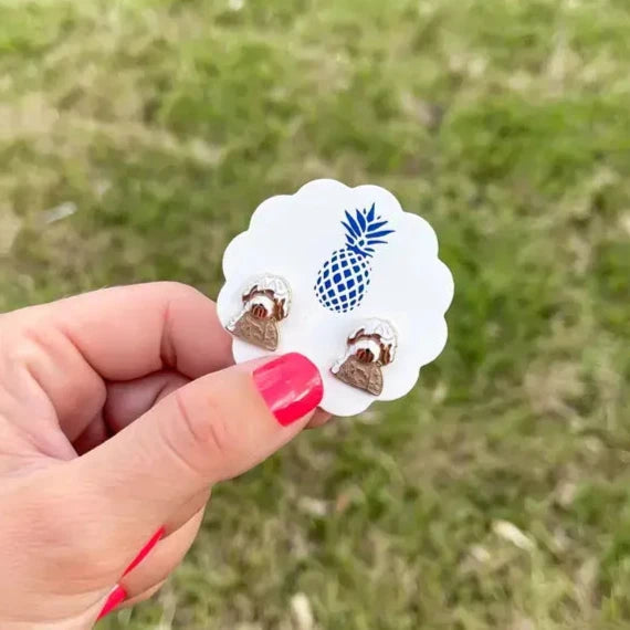 Doodle Enamel Stud Earrings