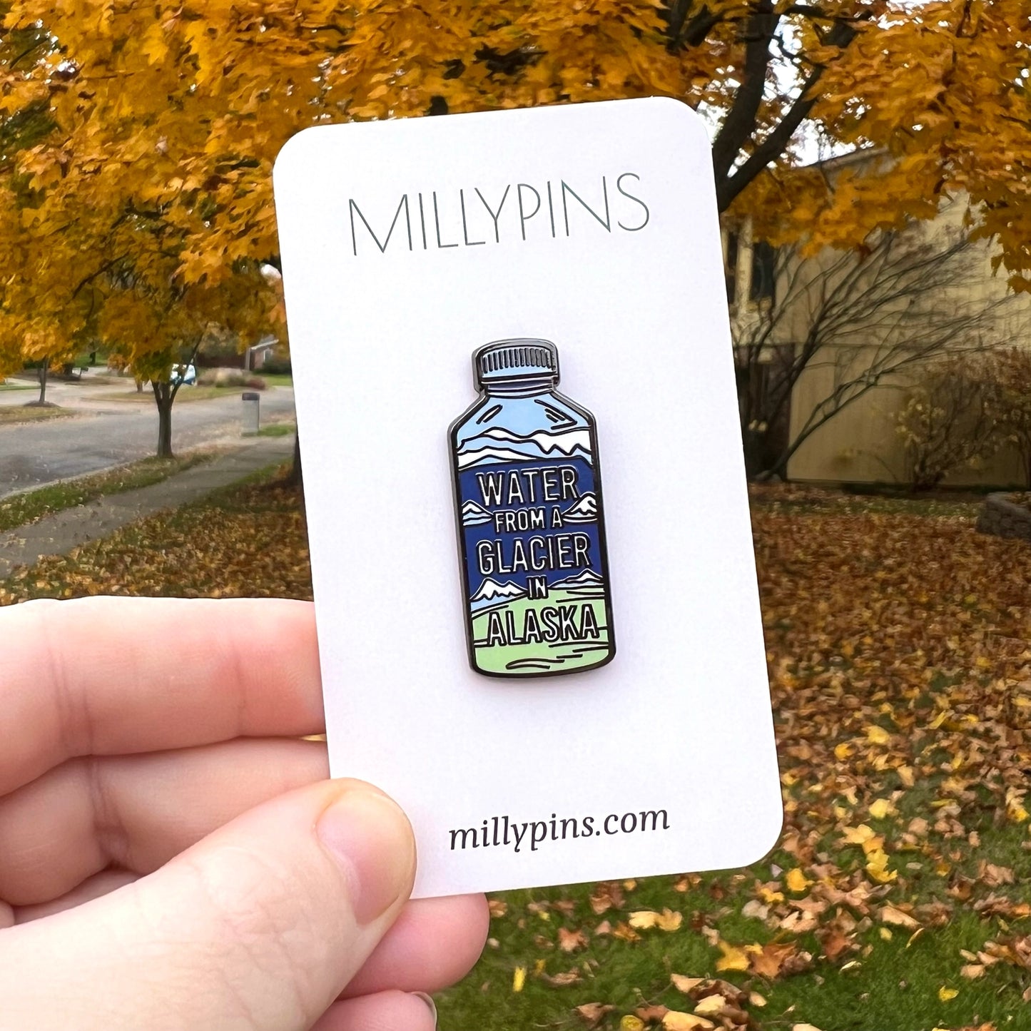 Water From A Glacier In Alaska Waterboy Enamel Pin