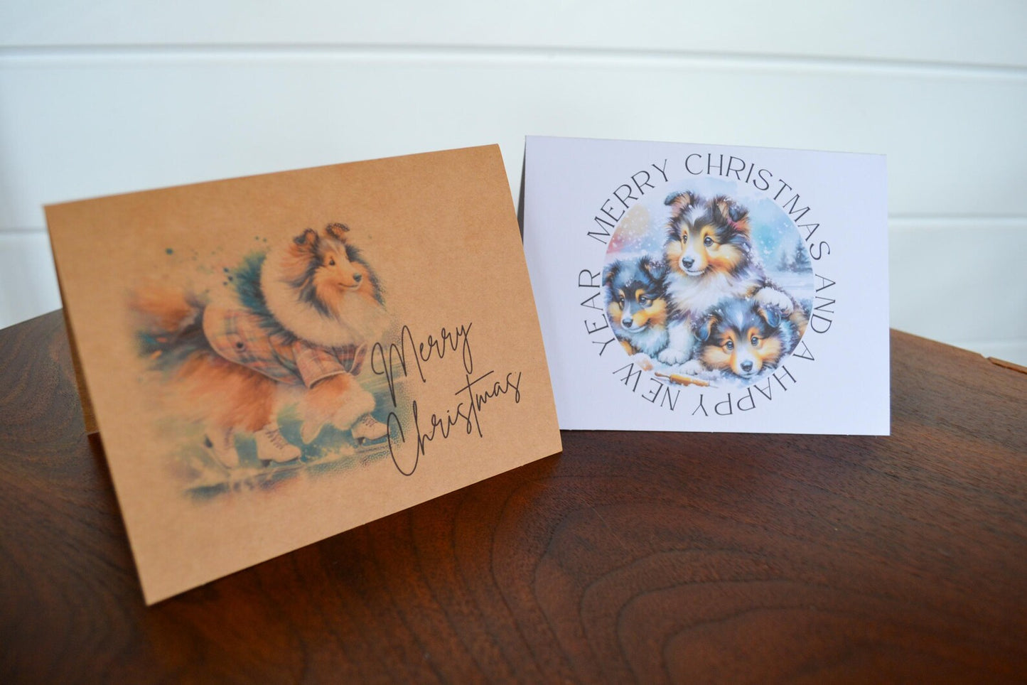 Sheltie Christmas Greeting Cards Set of 6, 12, or 24 (Shetland Sheepdog)