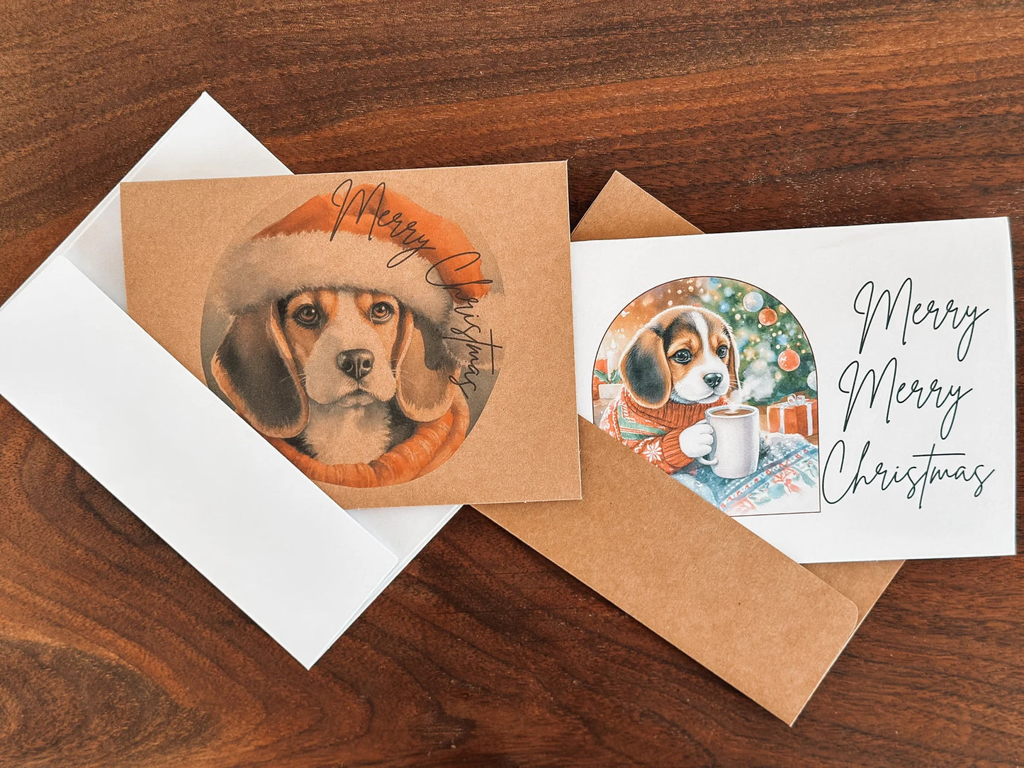 Beagle Christmas Card Set of 6, 12, or 24