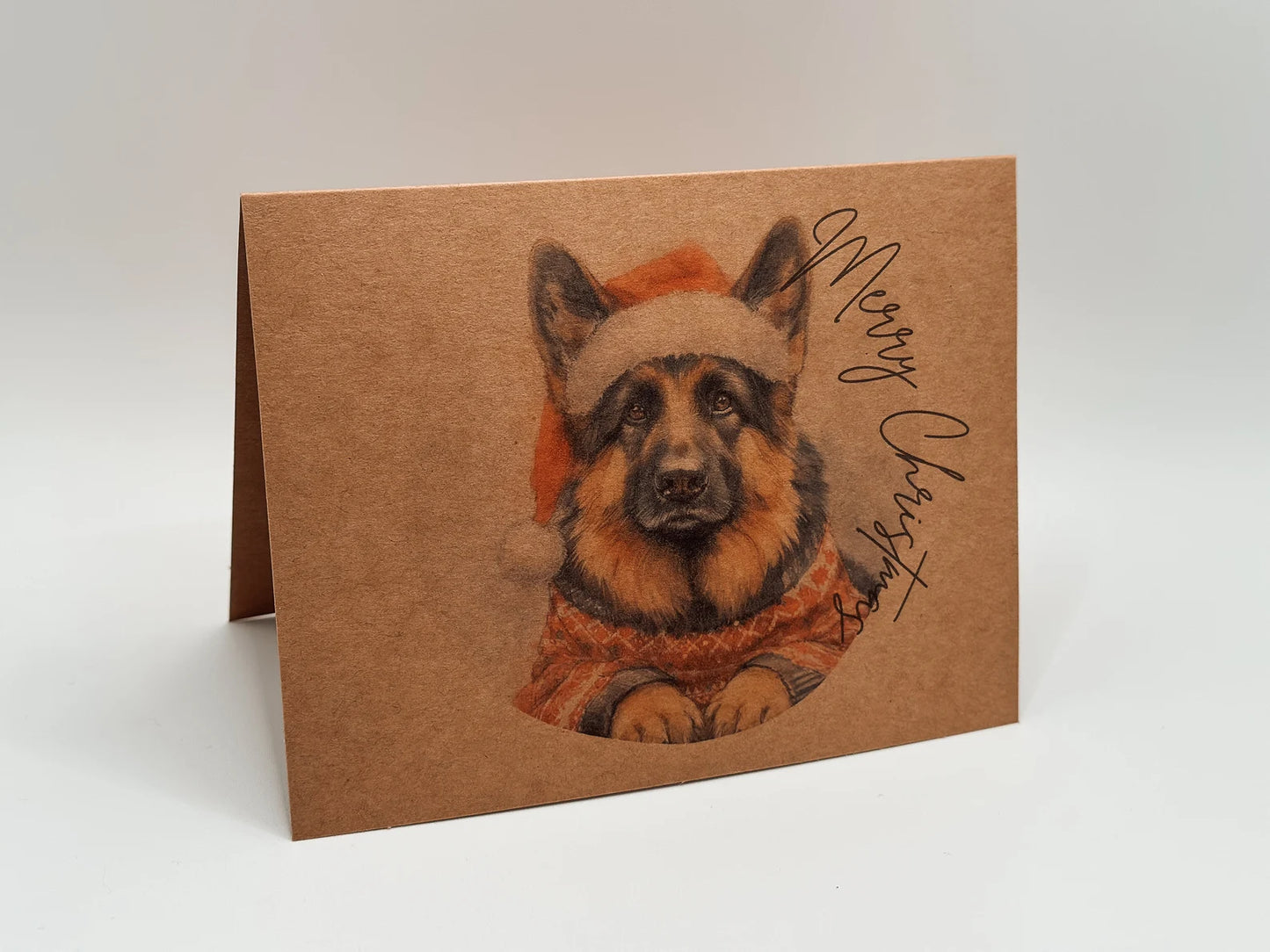 German Shepherd Christmas Card Set of 6, 12, or 24