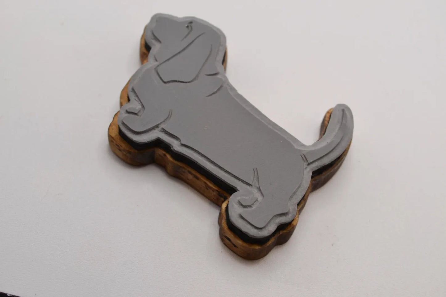 Basset Hound Rubber Stamp - Handmade - 2 inch - 3 inch