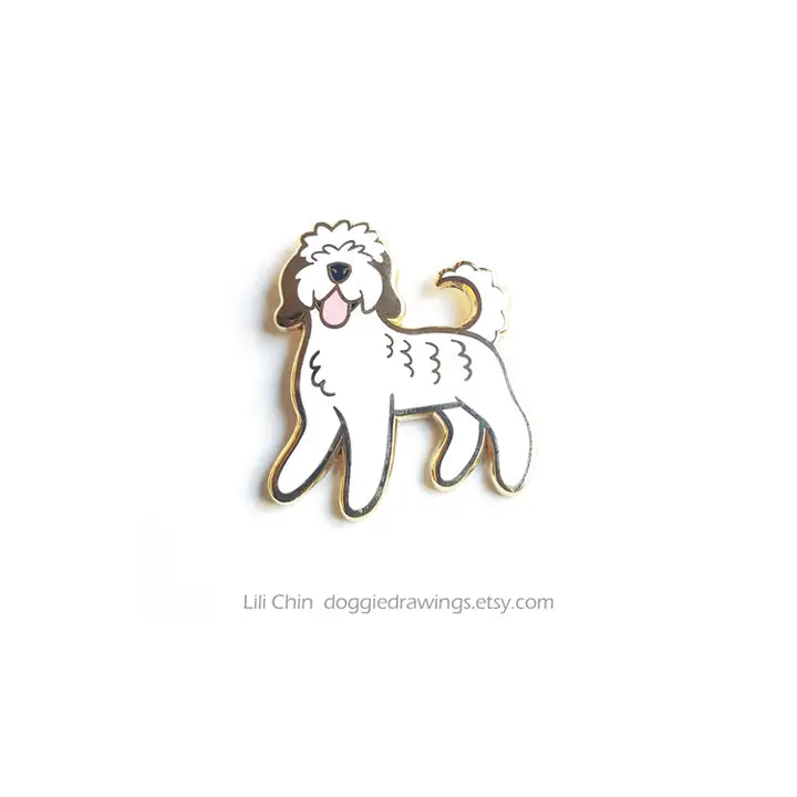 Doodle Dog Enamel Pin