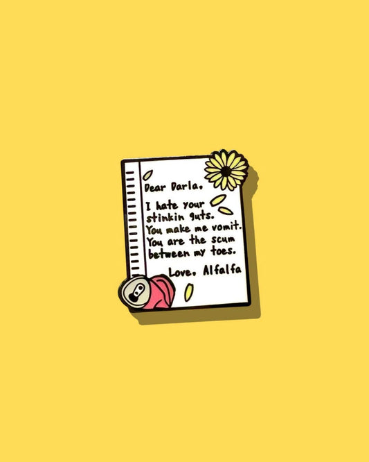 “Dear Darla” Letter From Alfalfa (Little Rascals) Enamel Pin