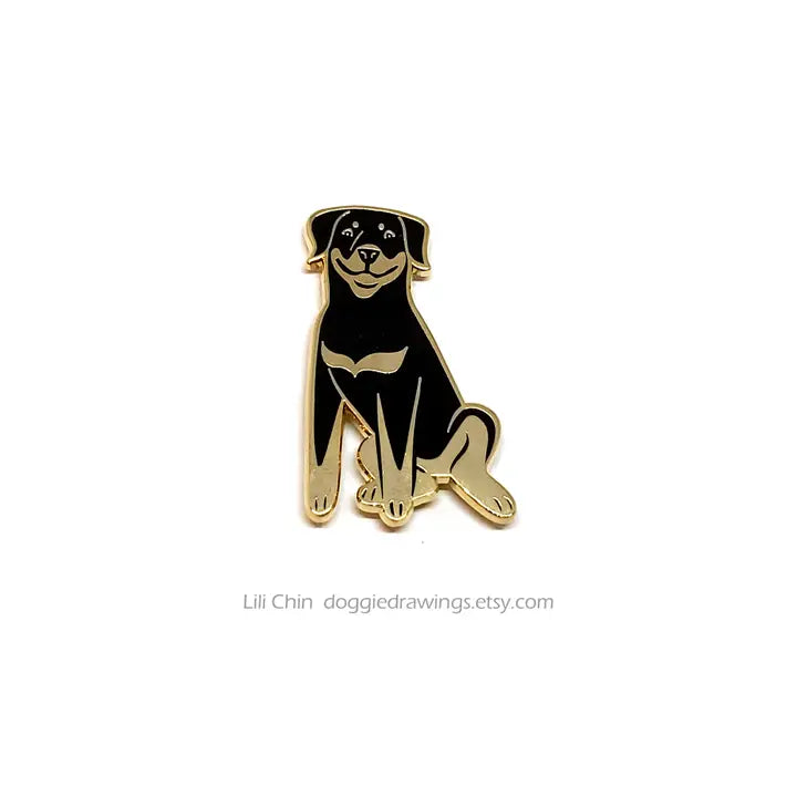 Rottweiler Dog Enamel Pin