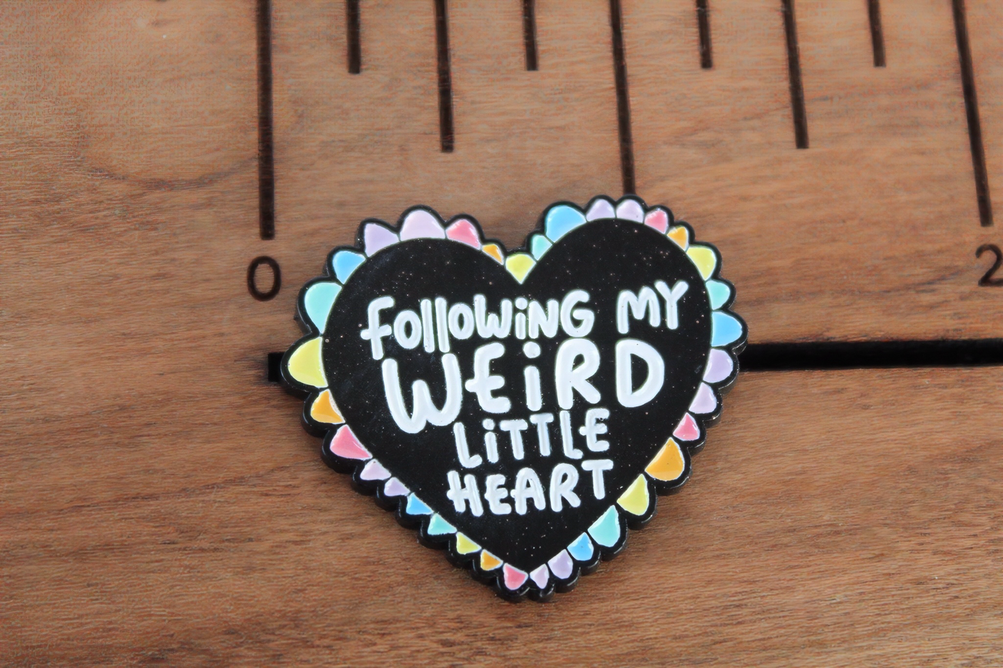 Following My Weird Little Heart Enamel Pin