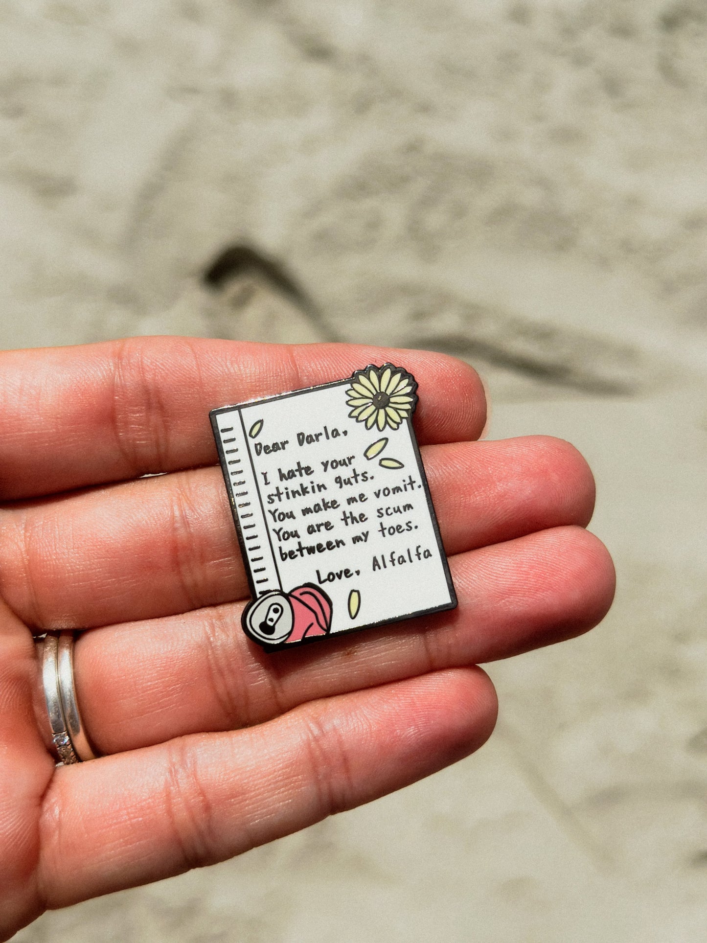 “Dear Darla” Letter From Alfalfa (Little Rascals) Enamel Pin