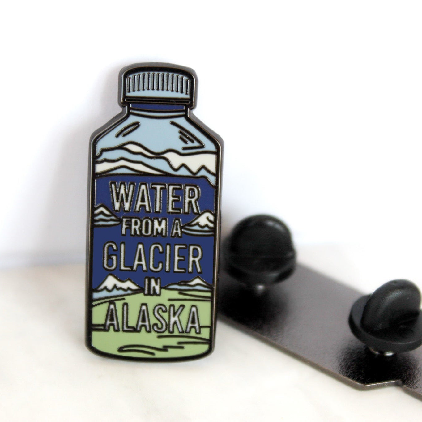 Water From A Glacier In Alaska Waterboy Enamel Pin