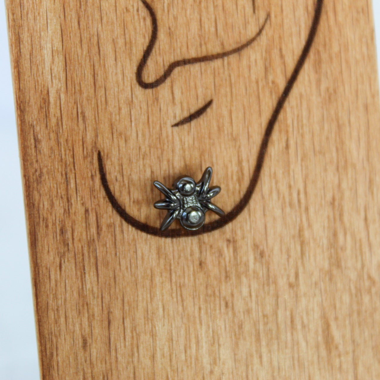 Black Bug Stud Earrings