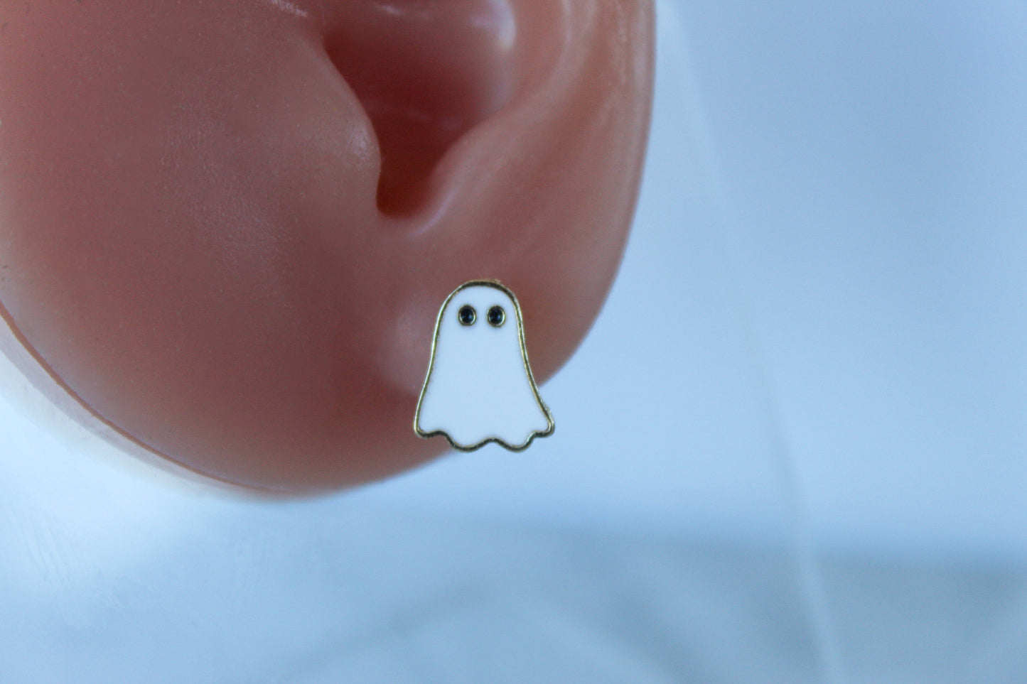 Ghost Enamel Stud Earrings