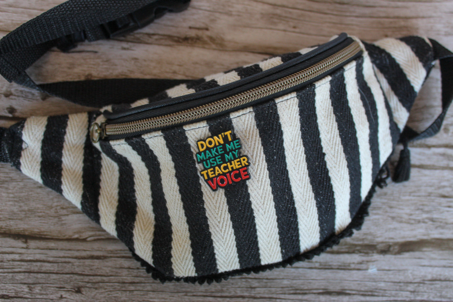 Don't Make Me Use My Teacher Voice Enamel Pin