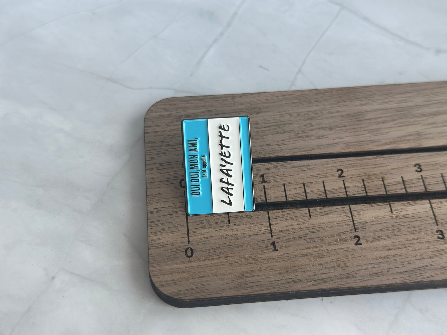 Lafayette Name Tag Hamilton Enamel Pin