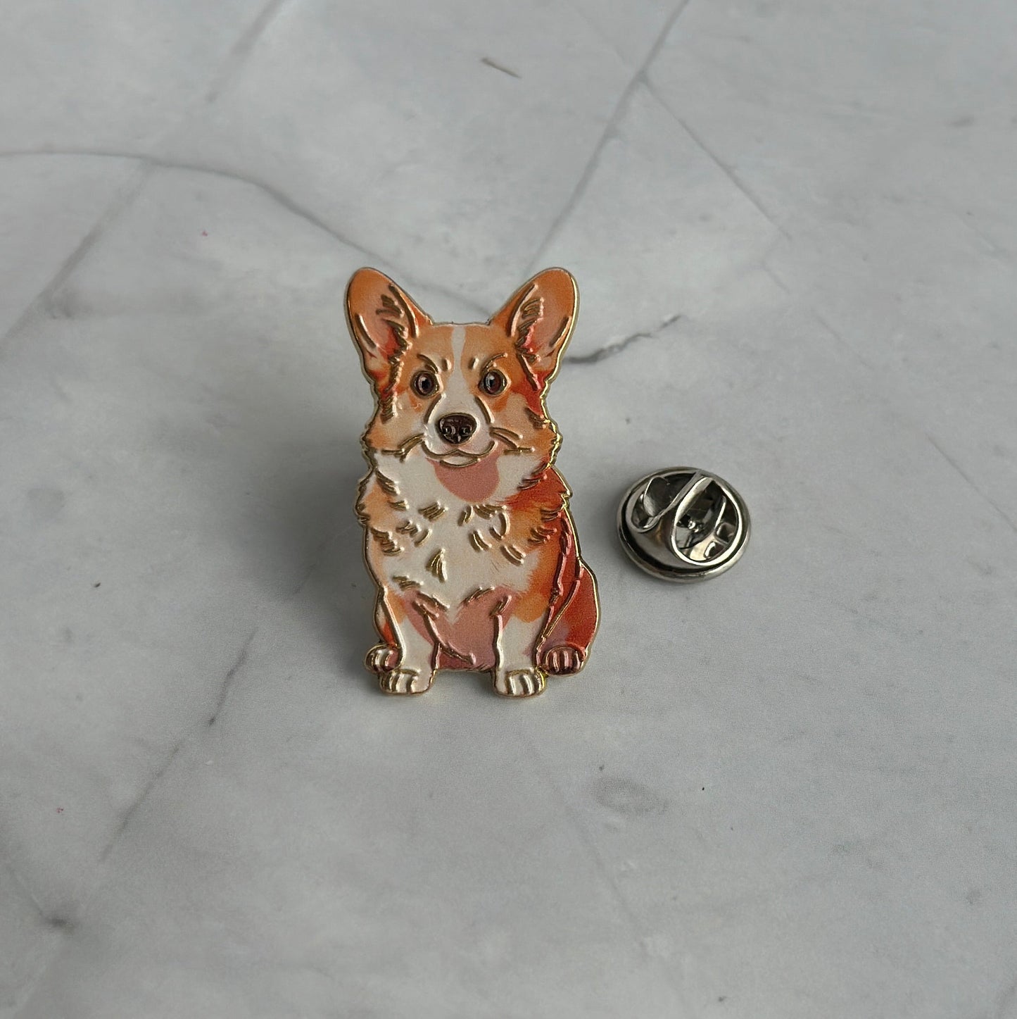 Corgi Enamel Pin