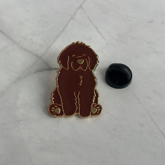 Brown Newfoundland Enamel Pin