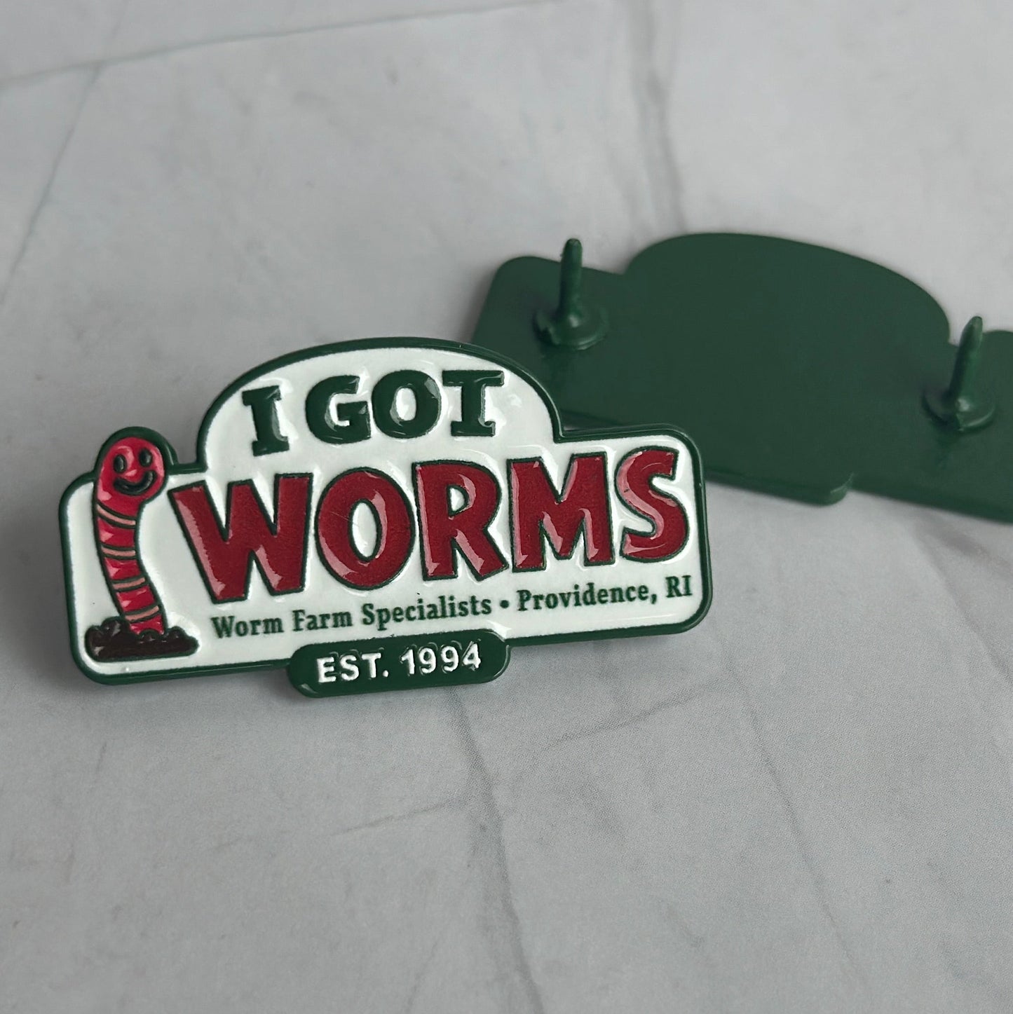 I Got Worms Enamel Pin Dumb and Dumber