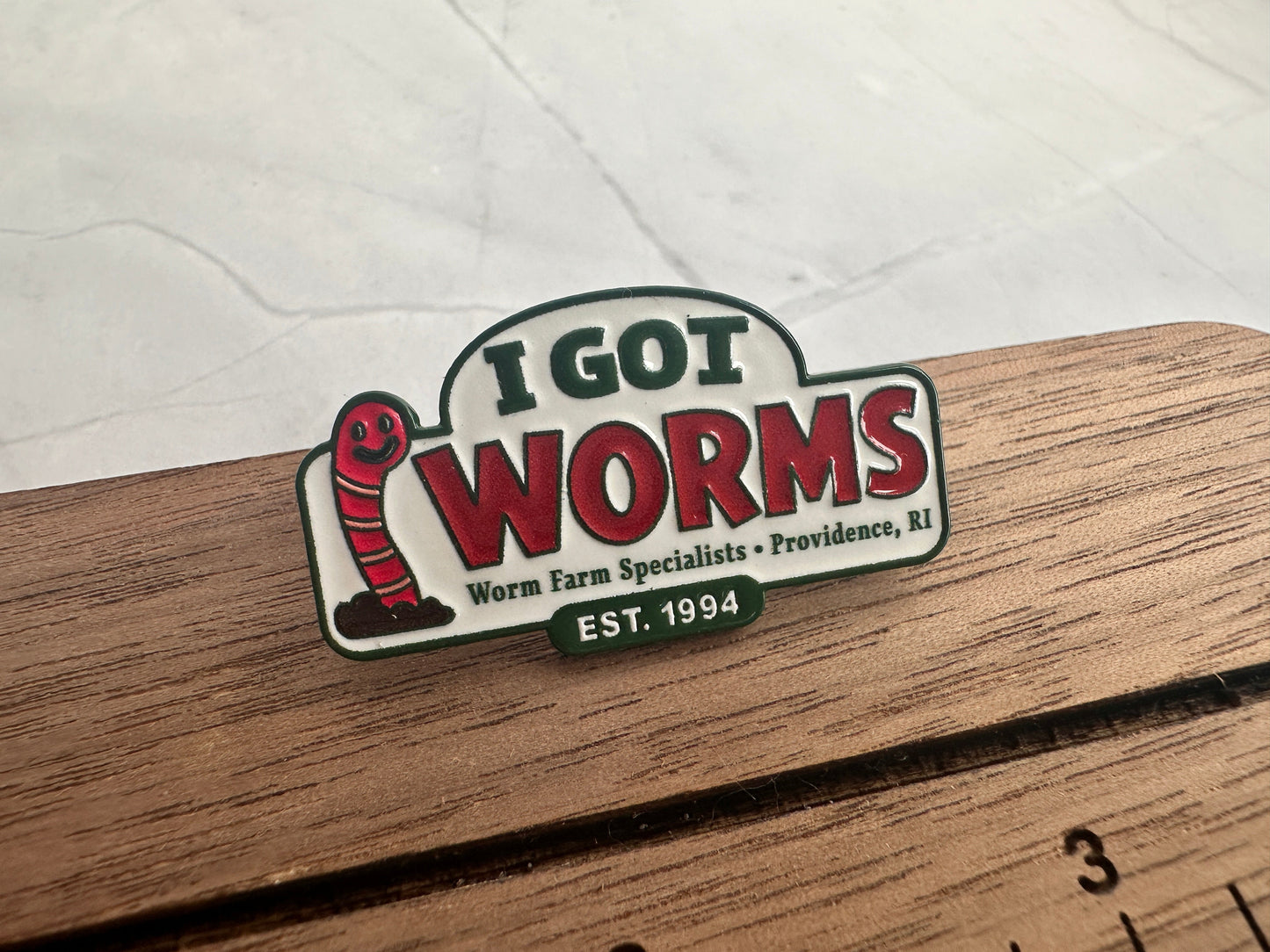 I Got Worms Enamel Pin Dumb and Dumber