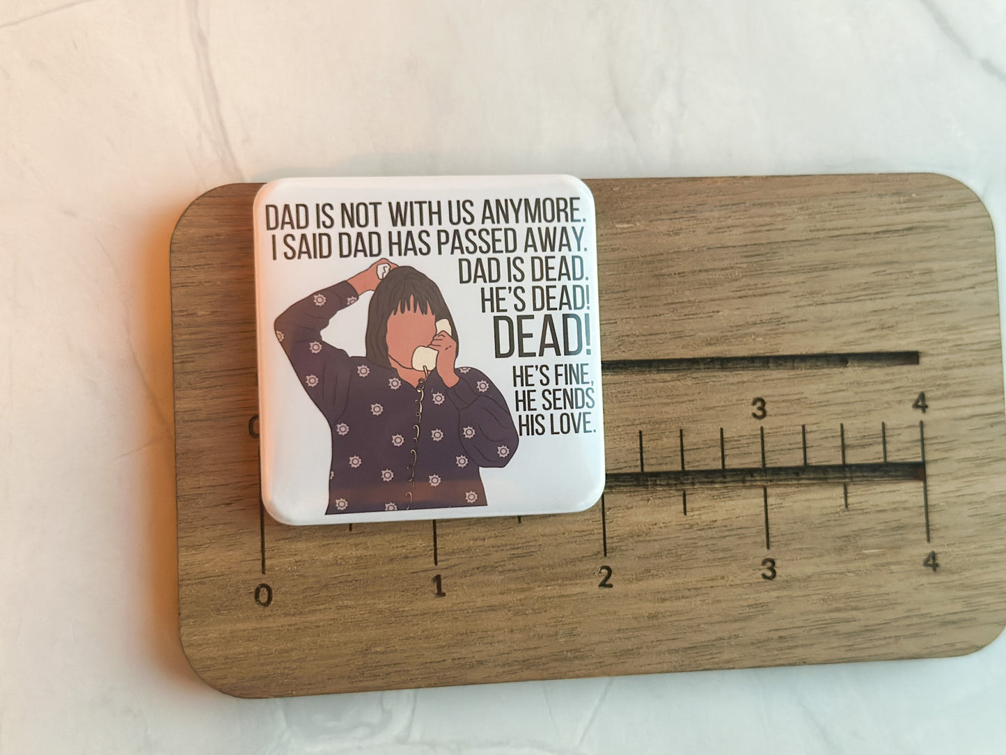 Aunt Jackie Dad's Dead Roseanne 2x2 Magnet