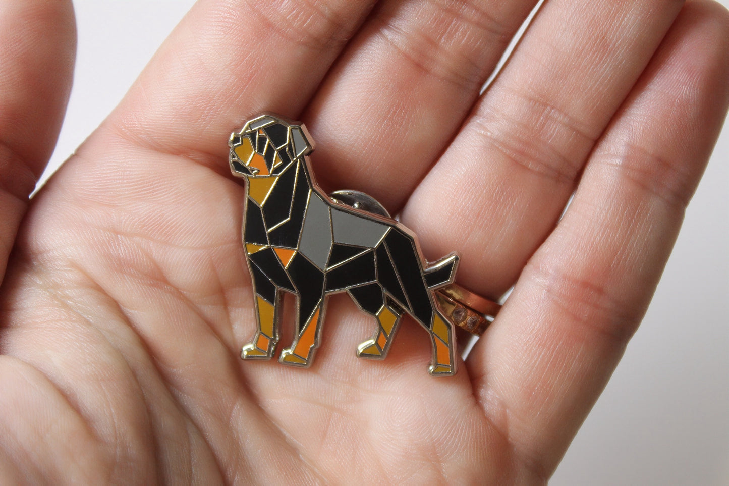 Rottweiler Enamel Pin