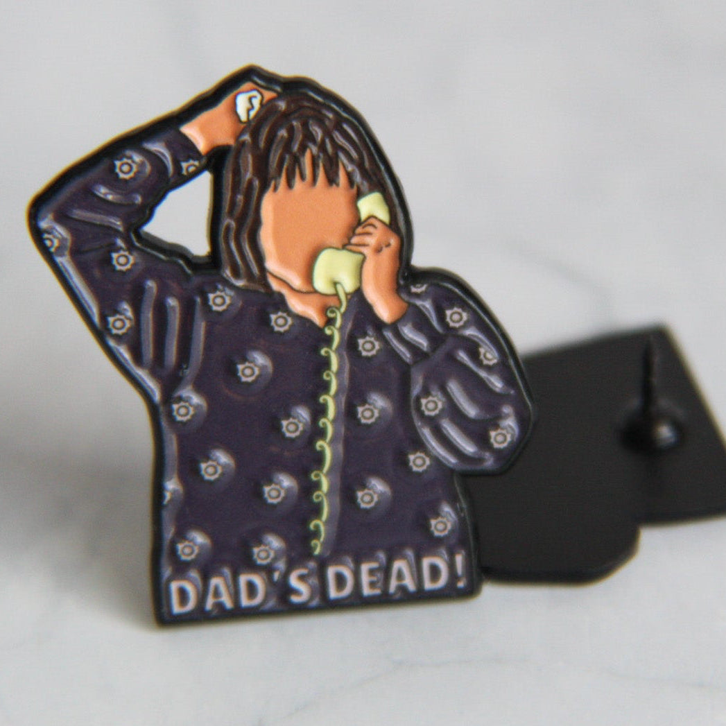 Roseanne Aunt Jackie Dad's Dead Enamel Pin