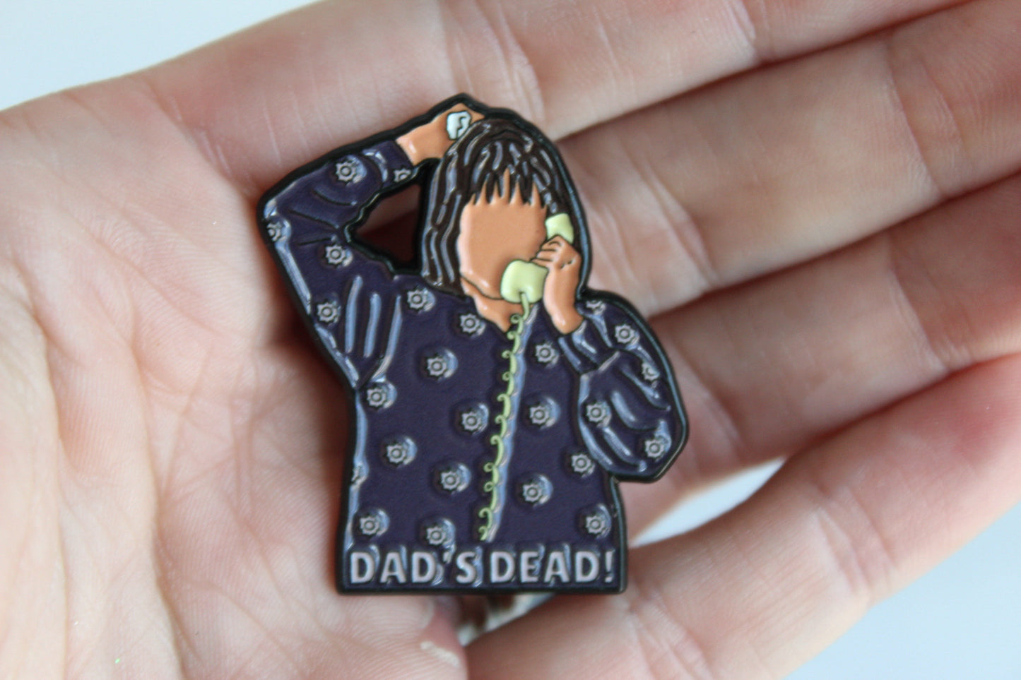 Roseanne Aunt Jackie Dad's Dead Enamel Pin