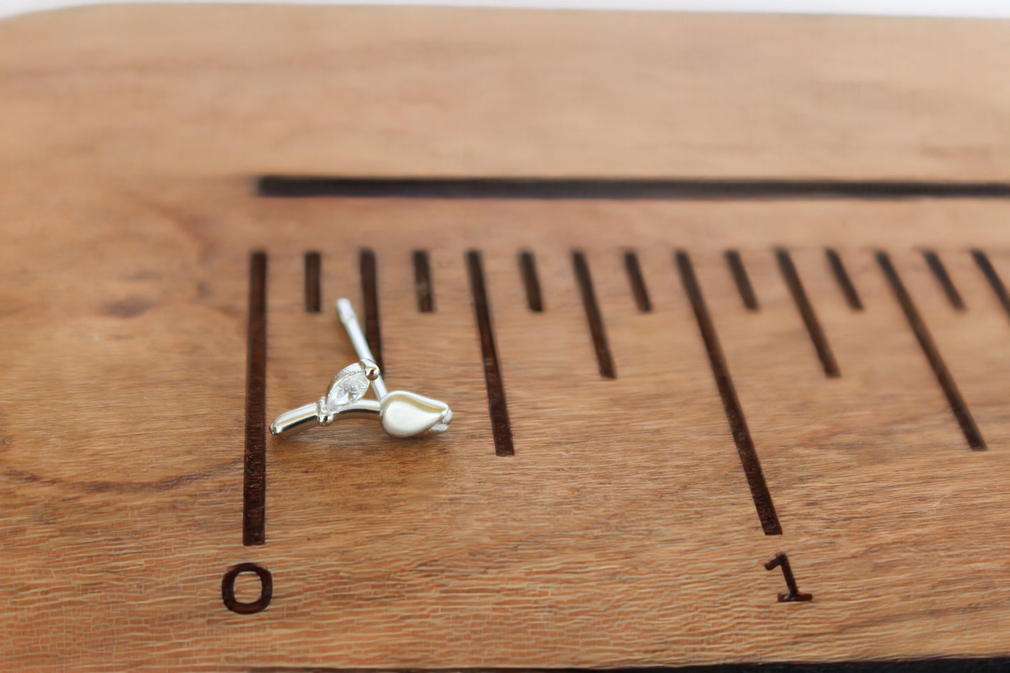 Minimalist Rose Flower Stud Earrings - Silver or Gold