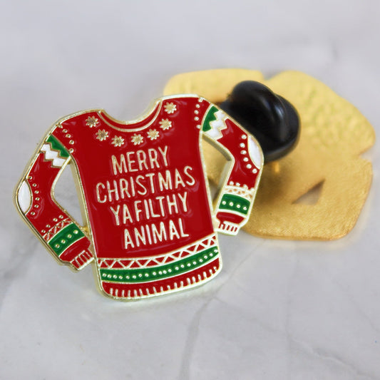 Home Alone Enamel Pin - Merry Christmas Ya Filthy Animal