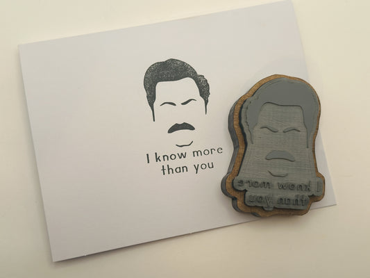 Ron Swanson Rubber Stamp - Parks and Recreation