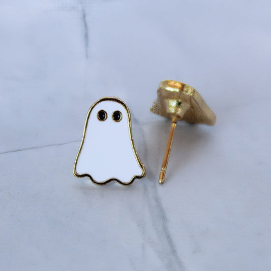 Ghost Enamel Stud Earrings