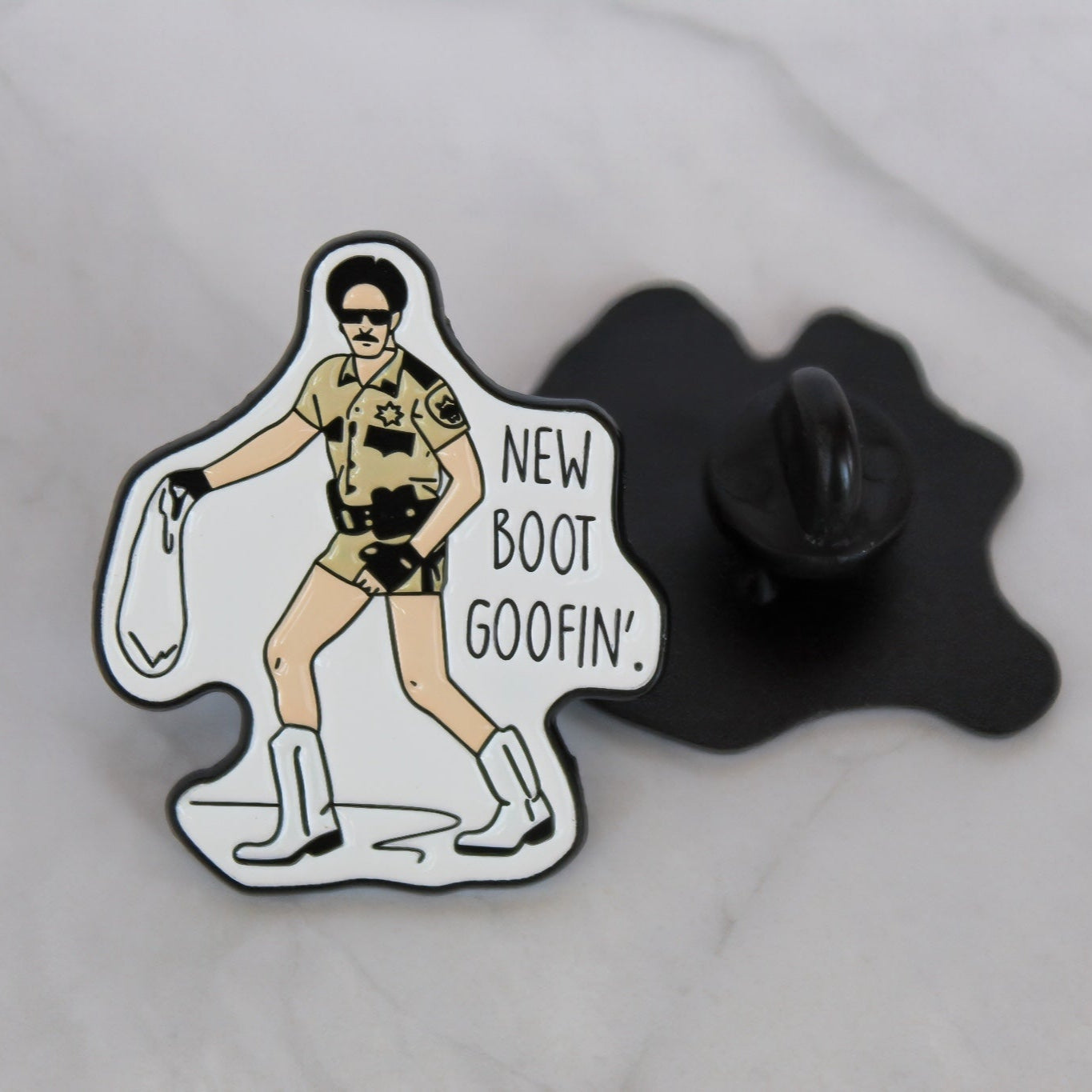Reno 911 Lieutenant Dangle New Boot Goofin Enamel Pin