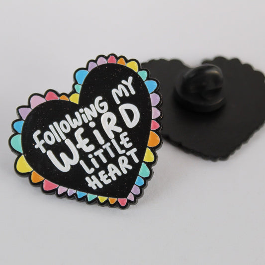 Following My Weird Little Heart Enamel Pin