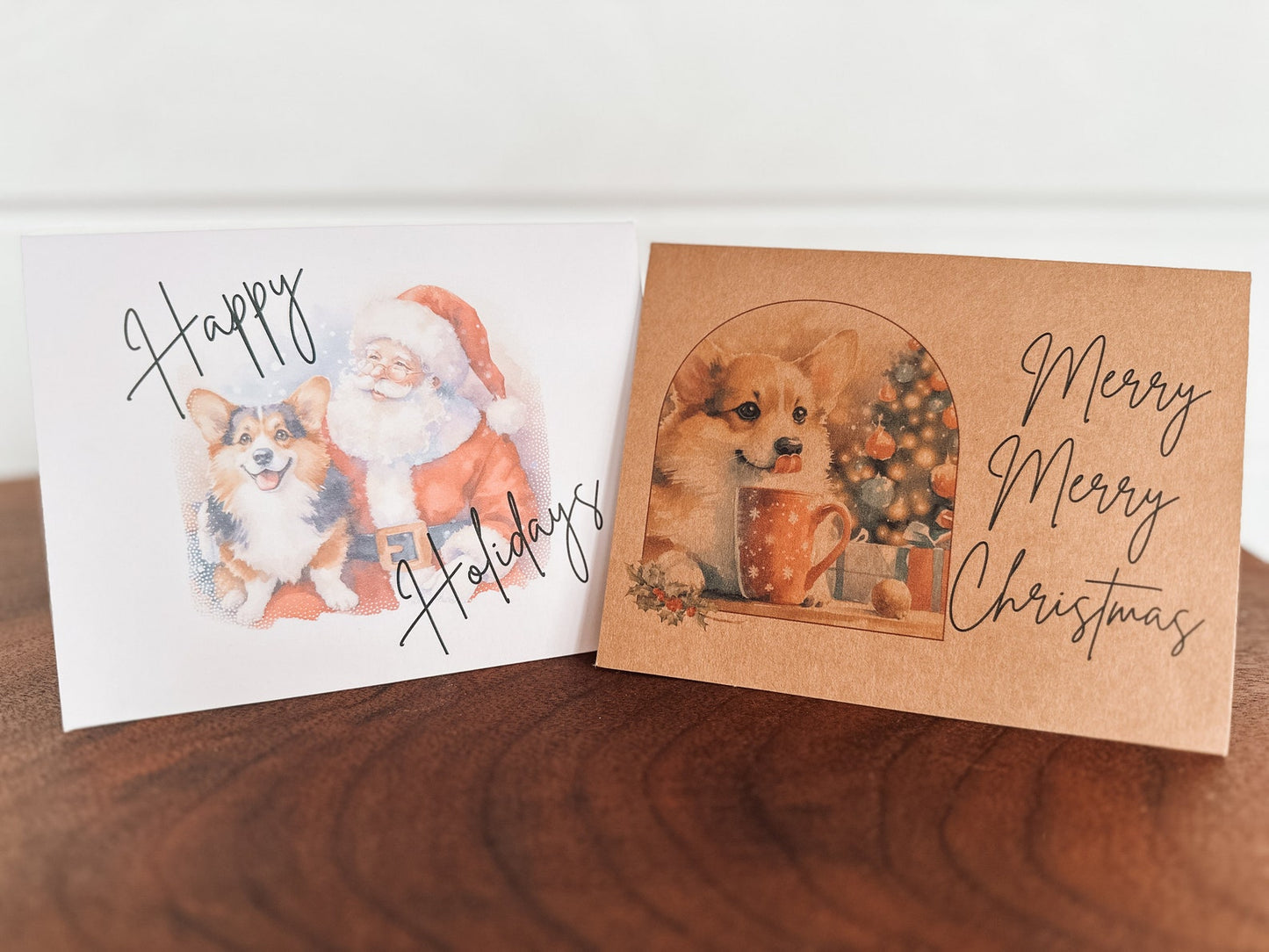 Corgi Christmas Greeting Cards Set of 6, 12, or 24