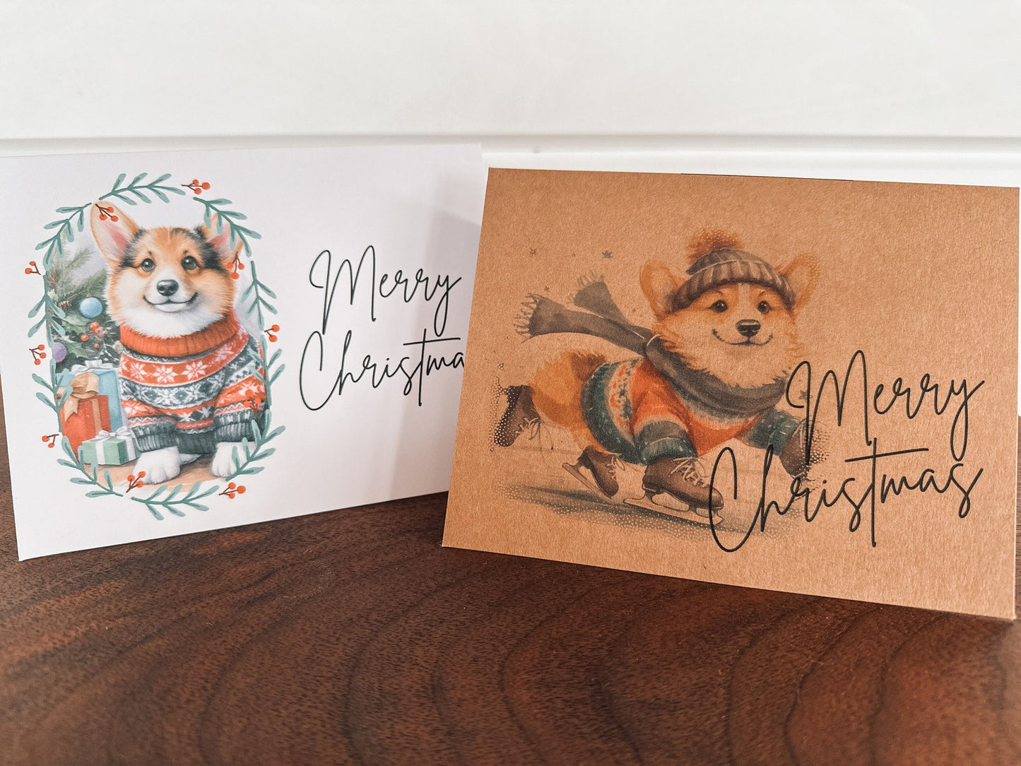 Corgi Christmas Greeting Cards Set of 6, 12, or 24