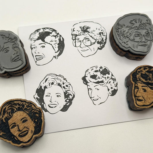 Golden Girls Rubber Stamp Set of 4