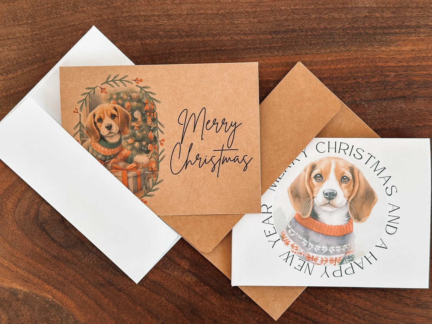 Beagle Christmas Card Set of 6, 12, or 24