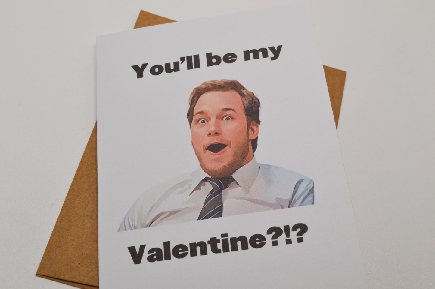 Andy Dwyer Valentine's Day Greeting Card - Leslie Knope - Parks Rec