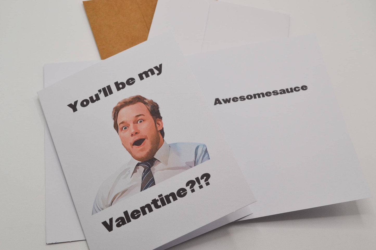 Andy Dwyer Valentine's Day Greeting Card - Leslie Knope - Parks Rec