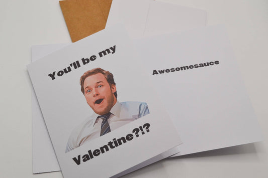 Andy Dwyer Valentine's Day Greeting Card - Leslie Knope - Parks Rec
