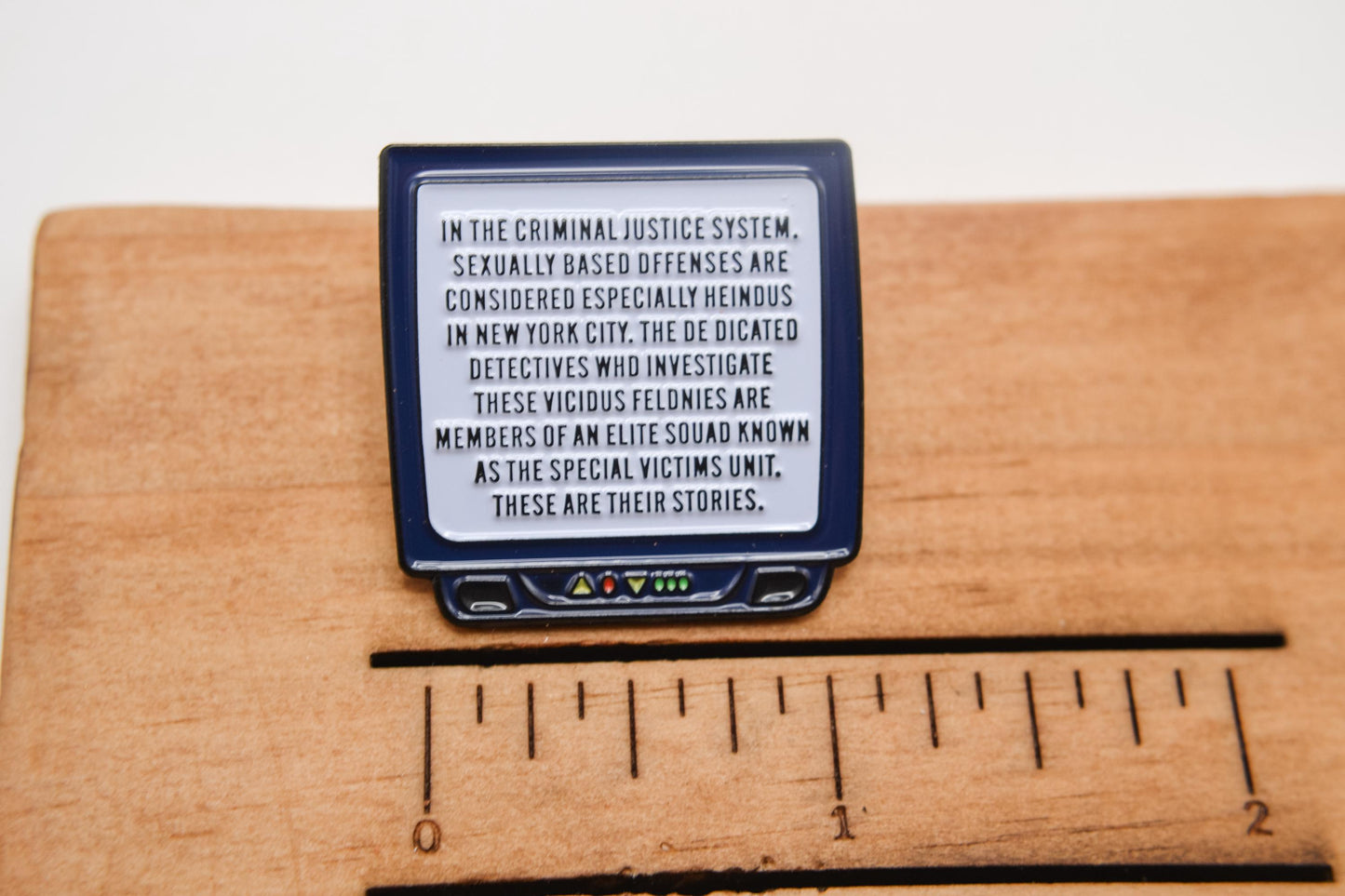 Law & Order SVU Brooch Pins - Detective Olivia Benson Elliot Stabler Dun Dun